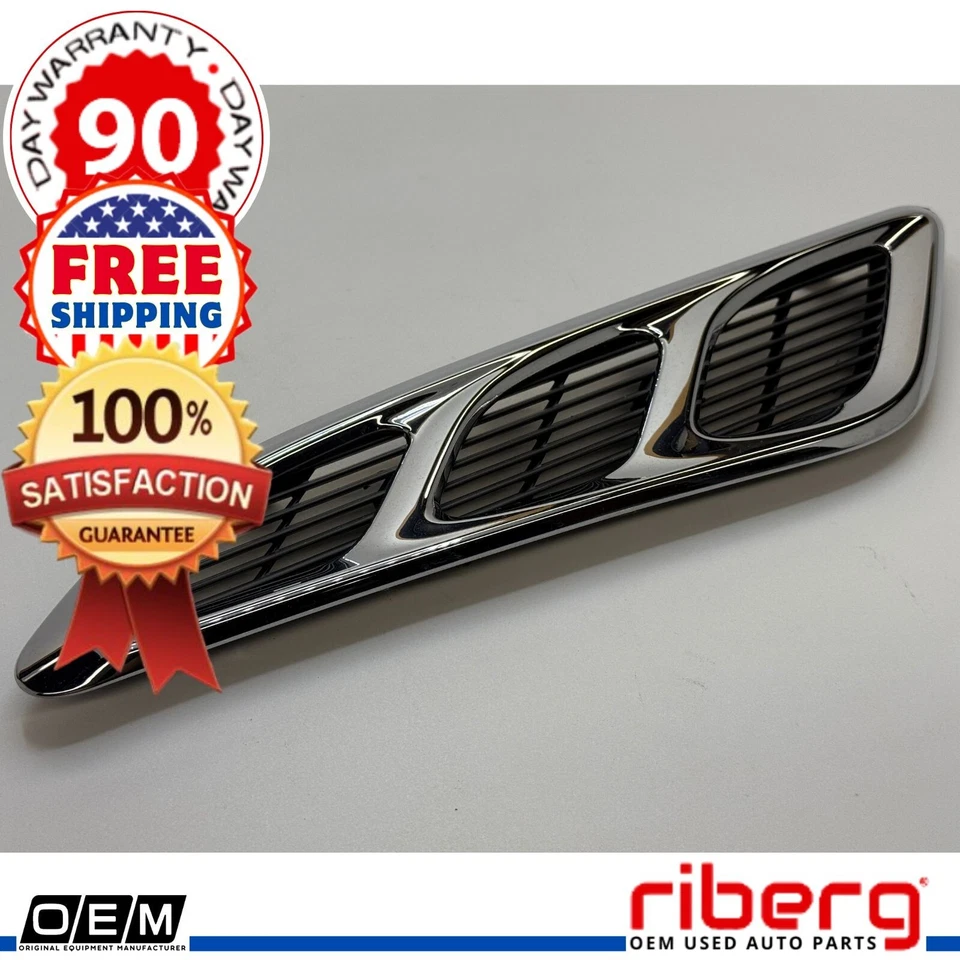 OEM 2011-2017 Infiniti QX56 delantero izquierdo guardabarros lado del conductor moldura de ventilación cromada Foto 1 de 4