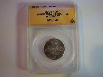 2005 p 25c minnesota extra tree anacs wddr-007 ms 64 - Image 1 of 3
