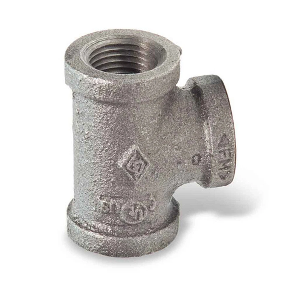 1-1/2" BLACK MALLEABLE IRON TEE 3-way fitting pipe npt - Image 1 of 1