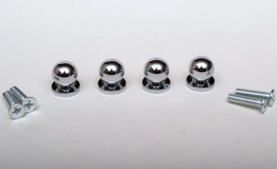 Small solid Brass knobs -sets of 4, choice of colours (BK) - Image 1 of 2