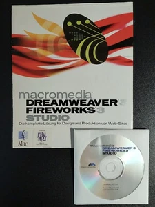 macromedia STUDIO Dreamweaver 3 + Fireworks 3 - für MacOS 8.x/9.x + 2 Handbücher - Bild 1 von 3