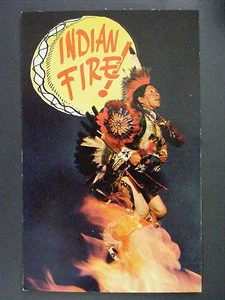 Adam Trujillo Indian Dancer Fire Color Chrome Postcard 1950s Vintage - Picture 1 of 2
