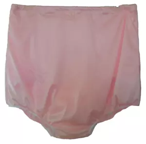 Mutandine 4 STRATI ROSA NYLON TRICOT Bubble Bloomer con foro uscita anteriore 38-48" vita ** - Foto 1 di 5