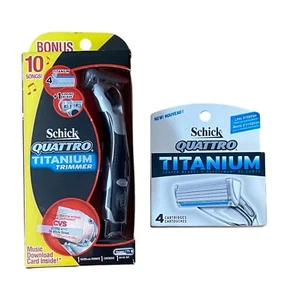 Schick Quattro Titanium Trimmer & 4 Extra Cartridges Brand NEW FREE SHIPPING - Picture 1 of 7