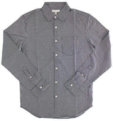 Club Monaco Men's Shirt, Striped Knit Button Down Long Sleeve Shirt, 100% Cotton - Image 1 of 4