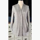 NWT New $88 Anthropologie Montana Grey Gray Soft Ribbed Cardigan Sweater XS