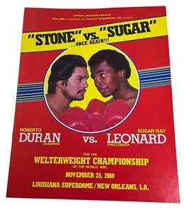 Roberto Duran vs Sugar Ray Leonard Official Souvenir Program 1980 Mint Don King - Picture 1 of 13
