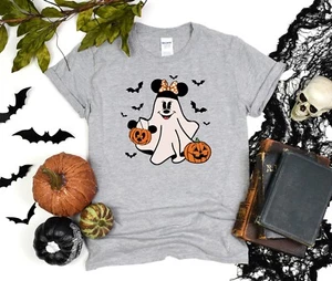 Minnie Mouse Ghost Tee Halloween Shirt Halloween Costume Trick or Treat T-shirt - Picture 1 of 15