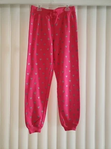 Juicy Couture girls XL sweats hot pink with silver hearts - Picture 1 of 2