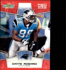 2008 Score Red Zone Carolina Panthers Football Card #44 Dante Rosario /100
