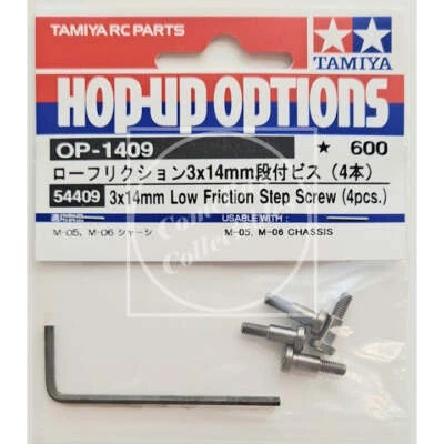 Tamiya Hop-Up 3x14mm Low Friction Step Screw (4 pcs) #54409 - Image 1 of 2