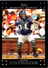 2007 Topps Johnny Estrada #104 Milwaukee Brewers