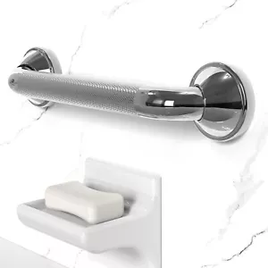 Barra de agarre moleteada de seguridad para baño de 1 1/4 x 12 pulgadas, compatible con ADA, resistente 500 lb S... - Imagen 1 de 9