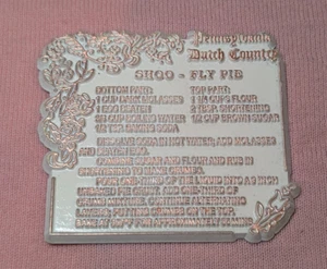 Pennsylvania Dutch Country Shoo Fly Pie Backen Blumen Vintage Rezept Magnet - Bild 1 von 4