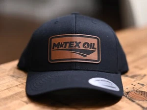 MTex Oil Black Cotton Twill Hat Leather Patch - Bild 1 von 3