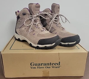 L.L. Bean Womens Tek 2.5 Waterproof Boots Size 7.5 Wide Brown Purple ID 299640 - Picture 1 of 7