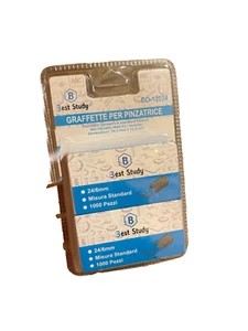 2000 Punte Graffette Spillatrice Pinzatrice Cucitrice 26/6mm Dim.34,3mm x 12,5mm - Foto 1 di 1