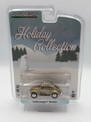 Greenlight Holiday Christmas Collection 大众甲壳虫,金色,1: 64,全新带盒 — 第 1/4 张图片