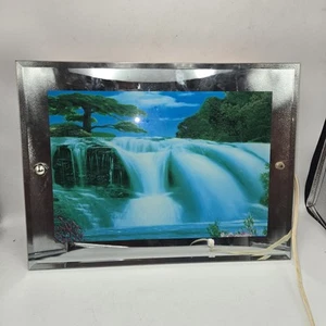 Vintage Moving Light Picture Nature Birds Sound Waterfall Mirror 16x12 - Picture 1 of 5