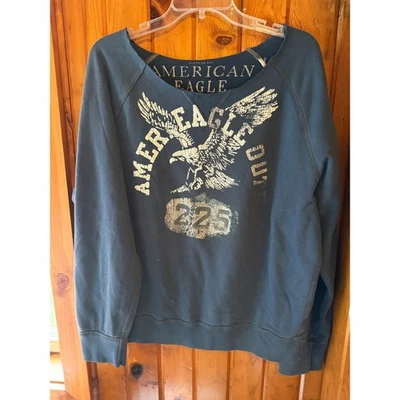 Sudadera para mujer Y2K American Eagle Outfitters, logotipo gráfico vintage talla grande Foto 1 de 3