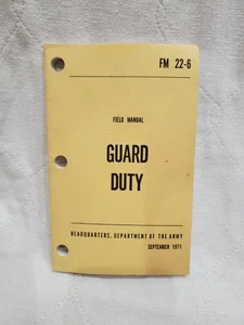 1971 Army Field Manual Guard Duty FM 22-6 Paperback - Picture 1 of 8