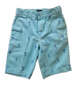 The Children’s Place Boys Print Toucan and Palm Chino Short Aqua Size 8 - Picture 1 of 7