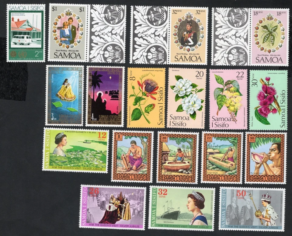 Samoa 1973-81 18 sellos Mi# MNH CV=16$ Foto 1 de 1