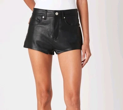 BLANKNYC Women's Genuine Leather Black Shorts NWT Size 27 High Waisted - Image 1 of 4