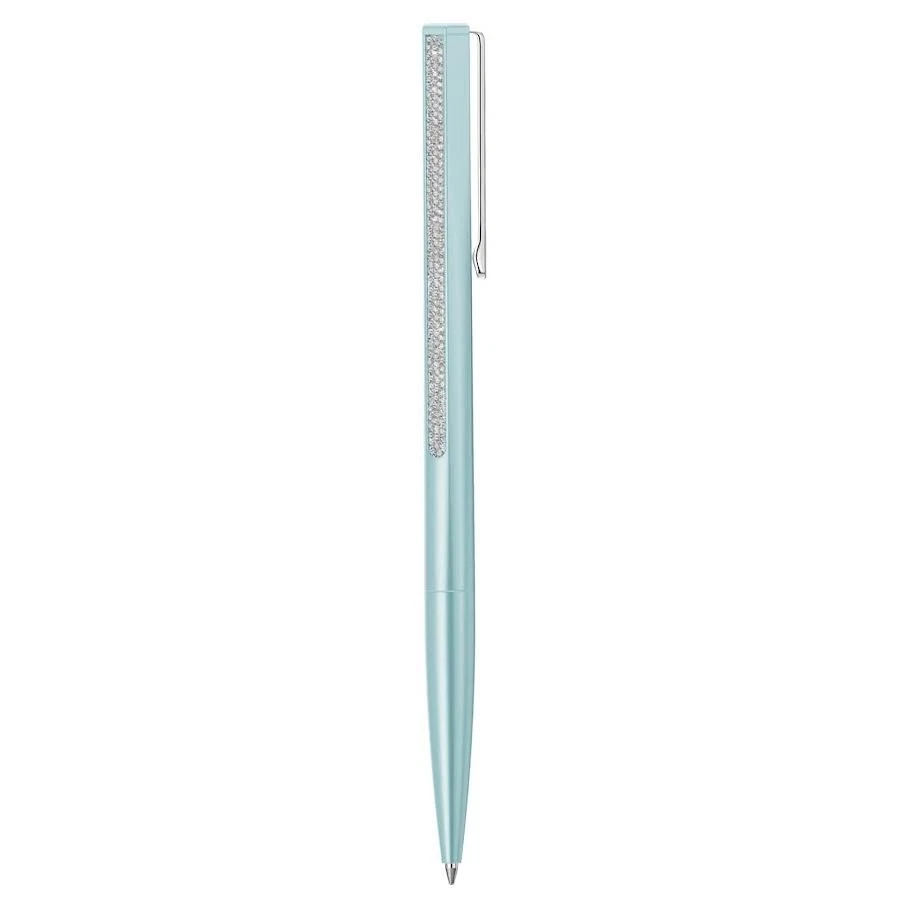 Swarovski Crystal Shimmer Ballpoint Pen Blue Lacquered Chrome Plated 5678190