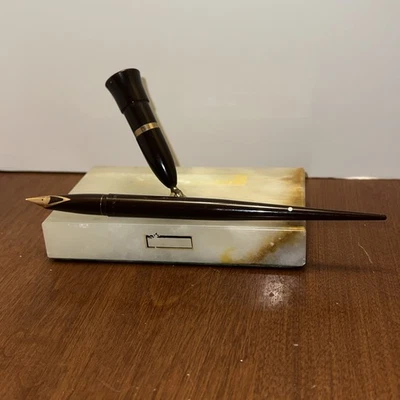 DE COLECCIÓN SHEAFFERS Incrustaciones 14K Nuevo en Caja Pluma Estilográfica IMPERIAL M07 JUEGO DE ESCRITORIO ¡Base de Mármol! Foto 1 de 4