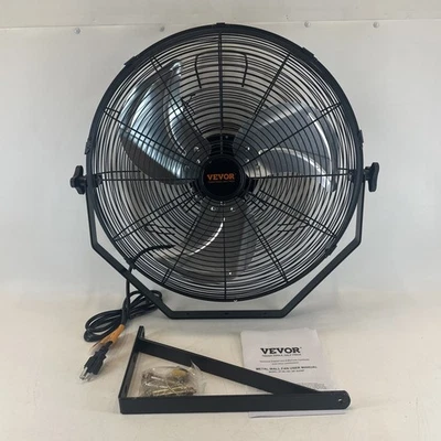 Ventilador de montaje en pared industrial VEVOR Ventilador de metal impermeable 17,6"" flujo de aire de 3 velocidades Foto 1 de 4