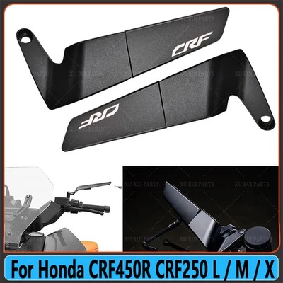 1Set NEW Adjustable Rotating Rearview Mirror For Honda CRF450R CRF250 L / M / X Foto 1 de 4
