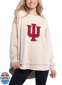 Chicka-d NCAA Indiana Hoosiers Damen Pullover Sweatshirt, Oatmeal, Medium - Bild 1 von 5