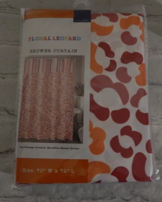 Microfibra 70" x 72" Cortina de Ducha/Floral Leopardo Foto 1 de 4