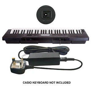 DC 9.5V 9.5 Volt Power Supply Mains Adapter for Casio Keyboard, Piano LK-120 - Picture 1 of 1