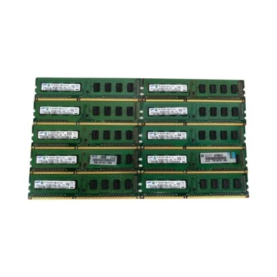 Lot 10x - 20GB (10x2GB) PC3-10600u DDR3-1333MHz 1Rx8 Non-ECC Samsung Tested! - Image 1 of 4