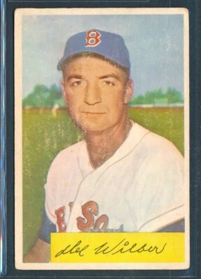 1954 Bowman #178: DEL WILBER Boston Red Sox ~ VG - Image 1 of 2