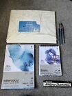 WINSOR & NEWTON 2 PADS COTMAN BRUSH &PAPER  ROWNEY 2 BRUSHES & CHARCOAL