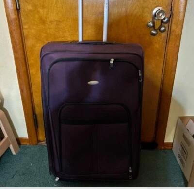 Samsonite 23” Purple Spinner Rolling Wheeled Expandable Travel Suitcase Luggage - Image 1 of 4
