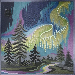 Mill Hill 2022 Buttons & Beads Winter Series Cross Stitch Kit ~ Aurora Borealis - Picture 1 of 2