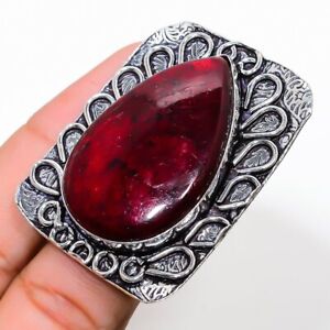 Red Labradorite Gemstone 925 Sterling Silver Jewelry Ring Size 11 Christmas G126