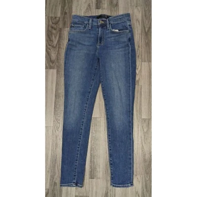 Joe's Womens Size 25 Flawless The Icon Mid Rise Skinny Cropped Denim Blue Jeans - Image 1 of 4