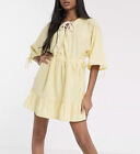 Asos Women's Size US 0 Small Design Premium Viole Smock Mini Dress Lace boho