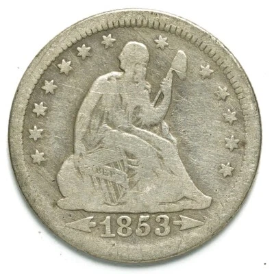1853 Seated Liberty Quarter *Arrows & Rays* - Image 1 of 2