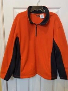 Pullover polar con cremallera 1/4 naranja y gris Athletic Works XL (46-48) para hombre - Imagen 1 de 3