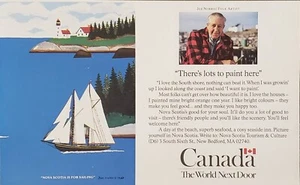 1989 Travel Nova Scotia Canada Joe Norris Folk Artist Lighthouse Print Ad - Imagen 1 de 1