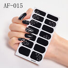 Nail Art Stickers Self Adhesive Nail Polish Wraps Full Cover Black Stars (AF015)