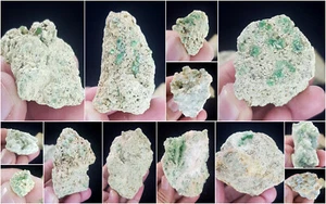 Natural Lustrous Green Garnet on Matrix Specimens Crystals Lot Quartz 1kg - Picture 1 of 14