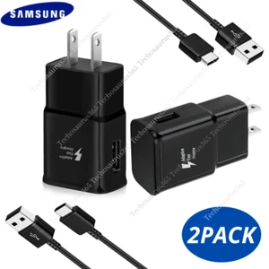 2 PACK Adaptive Fast Charger Type C Charger C Cable for Samsung Galaxy S21/S21 - Picture 1 of 13