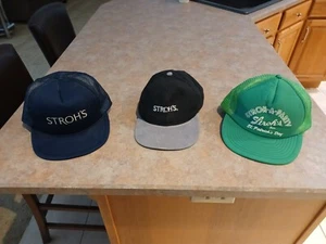  Lote de 3 gorras de béisbol Stroh's Beer de colección gorras Snapback talla única envío de 1 día - Imagen 1 de 12